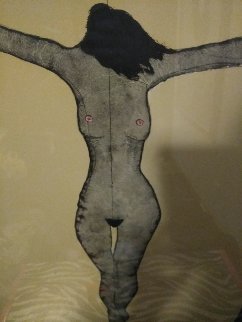 Crucified Woman 34x29 Works on Paper (not prints) - Fritz Scholder