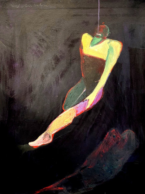 Untitled Acrylic Painting 1988 34x27 Original Painting - Fritz Scholder