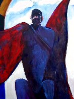Possession With Clouds 1989 82x70 Super Huge Original Painting by Fritz Scholder - 1 Possession With Clouds 1989 82x70 Super Huge Original Painting by Fritz Scholder - 1