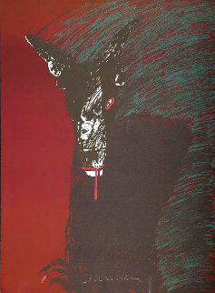 From Barcelona Portraits Suite: Portrait of a Werewolf 1982 Limited Edition Print - Fritz Scholder