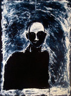 Blue Portrait 1991 Limited Edition Print by Fritz Scholder - 1 Blue Portrait 1991 Limited Edition Print by Fritz Scholder - 1
