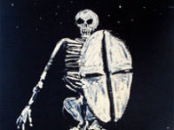 Skeleton With Shield 1986 Limited Edition Print by Fritz Scholder - 2 Skeleton With Shield 1986 Limited Edition Print by Fritz Scholder - 2