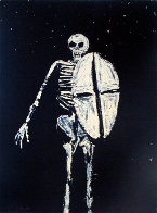 Skeleton With Shield 1986 Limited Edition Print by Fritz Scholder - 1 Skeleton With Shield 1986 Limited Edition Print by Fritz Scholder - 1