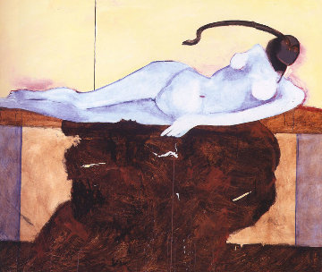 Lilith (Adams' first wife from the bible) 1992 68x80 Original Painting - Fritz Scholder Lilith (Adams' first wife from the bible) 1992 68x80 Original Painting - Fritz Scholder
