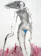 Mystery Woman 1 Monotype 1992 30x22 Works on Paper (not prints) by Fritz Scholder - 1 Mystery Woman 1 Monotype 1992 30x22 Works on Paper (not prints) by Fritz Scholder - 1