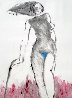 Mystery Woman 1 Monotype 1992 30x22 Works on Paper (not prints) by Fritz Scholder - 1 Mystery Woman 1 Monotype 1992 30x22 Works on Paper (not prints) by Fritz Scholder - 1