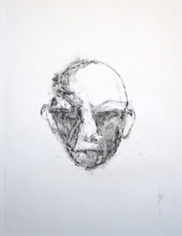 Face #1 (Face Series) Monotype 1985 40x30 Works on Paper (not prints) - Fritz Scholder