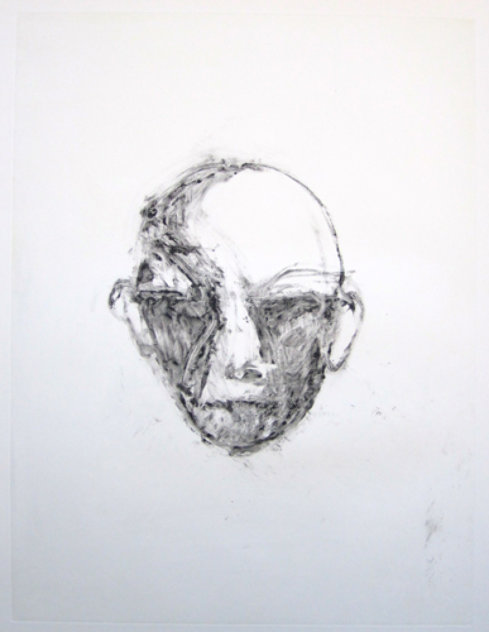 Face #1 (Face Series) Monotype 1985 40x30 Works on Paper (not prints) by Fritz Scholder
