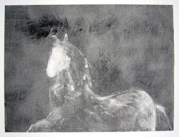 Dream Horse Series, #1 Monotype 1986 30x40 Works on Paper (not prints) - Fritz Scholder