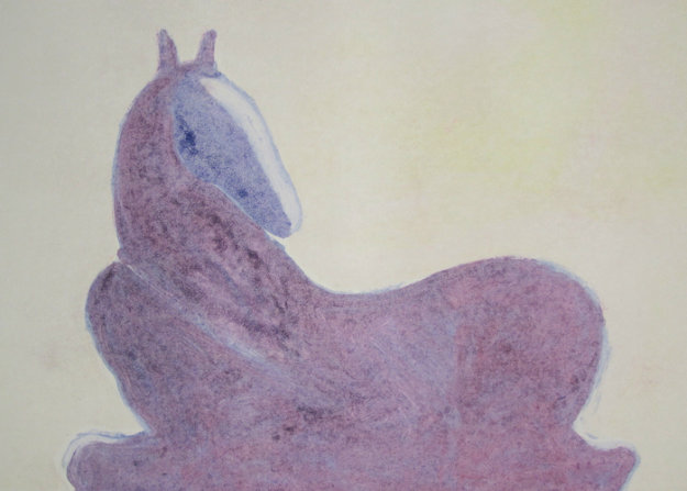 Dream Horse Series, #2 Monotype 1986 30x41 Works on Paper (not prints) by Fritz Scholder Dream Horse Series, #2 Monotype 1986 30x41 Works on Paper (not prints) by Fritz Scholder