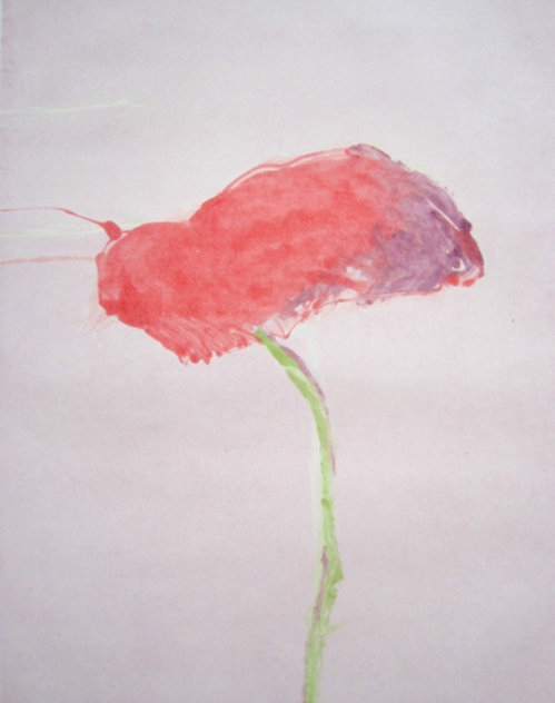 Flower Series, #1 1982 Monotype 40x30 Works on Paper (not prints) by Fritz Scholder