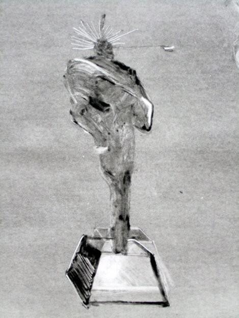 June Carnival, (Carnival Series) Monotype 1988 40x27 Works on Paper (not prints) - Fritz Scholder