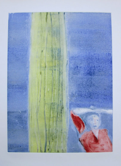 Mystery Woman with Cactus Monotype 1987 30x22 Works on Paper (not prints) by Fritz Scholder Mystery Woman with Cactus Monotype 1987 30x22 Works on Paper (not prints) by Fritz Scholder