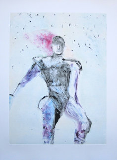 Possession Series Monotype 1990 30x22 Works on Paper (not prints) - Fritz Scholder Possession Series Monotype 1990 30x22 Works on Paper (not prints) - Fritz Scholder
