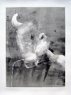 Bull Monotype 1993 30x22 Works on Paper (not prints) by Fritz Scholder - 0 Bull Monotype 1993 30x22 Works on Paper (not prints) by Fritz Scholder - 0