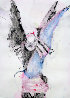 Winged Shaman Monotype 1993 30x22 Works on Paper (not prints) by Fritz Scholder - 1