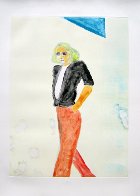 Walking Series Monotype 1990 30x22 Works on Paper (not prints) by Fritz Scholder - 1 Walking Series Monotype 1990 30x22 Works on Paper (not prints) by Fritz Scholder - 1