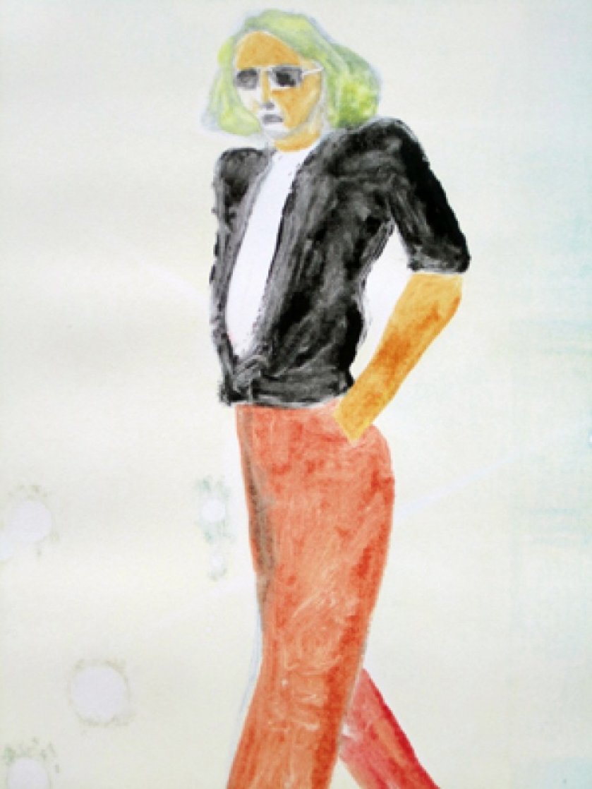 Walking Series Monotype 1990 30x22 Works on Paper (not prints) by Fritz Scholder Walking Series Monotype 1990 30x22 Works on Paper (not prints) by Fritz Scholder