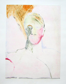 Portrait Head 1990 Monotype 30x22 Works on Paper (not prints) - Fritz Scholder Portrait Head 1990 Monotype 30x22 Works on Paper (not prints) - Fritz Scholder
