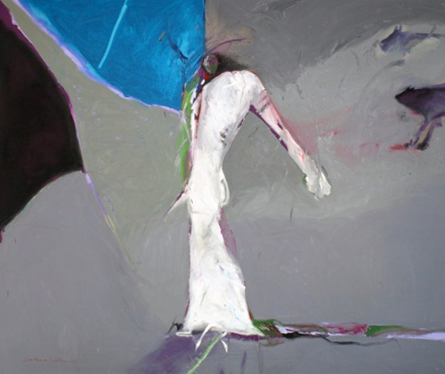 Shaman With Animal #2 Original Painting - Fritz Scholder