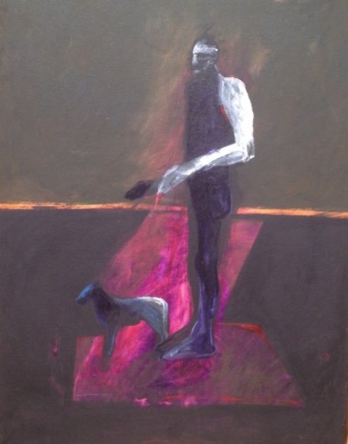 Carnival #23  52x37 Original Painting by Fritz Scholder