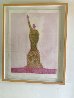 Statue of Liberty Unique Framed Monotype 30x39 Huge - HS Works on Paper (not prints) by Fritz Scholder - 2