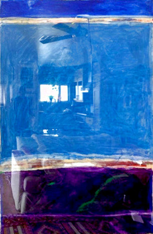 Window #1 Original 1988 54x45 Huge - Hand Signed Original Painting - Fritz Scholder