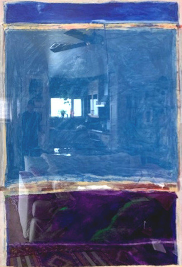 Window #1 Original 1988 40x30 Huge HS Original Painting by Fritz Scholder