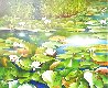 Seerosen (Water Lilies) 1990 39x47 Huge Original Painting by Heinz Scholnhammer - 1