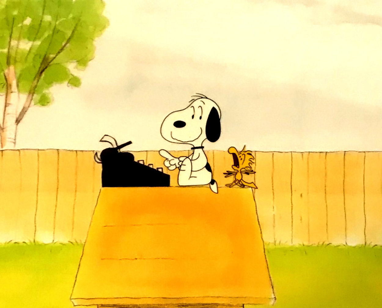 Snoopy and Woodstock Original Cels From the 1960's Charlie Brown TV