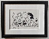 Sally, Linus, Charlie Brown, Lucy, Snoopy, Woodstock Drawing  14x18 Drawing by Charles Schulz - 1