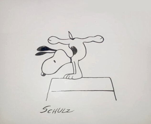 Ultra Hotdog Stand Drawing 15x15 - Snoopy Drawing by Charles Schulz Ultra Hotdog Stand Drawing 15x15 - Snoopy Drawing by Charles Schulz