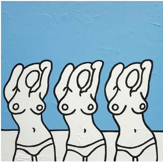Yes Yes Yes 2005 59x59 Super Huge Original Painting - Richard Scott Yes Yes Yes 2005 59x59 Super Huge Original Painting - Richard Scott