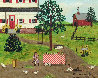 Lemonade Stand - Painting  1976 14x16 Original Painting by Jane Wooster Scott - 0
