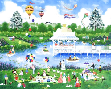 Mothers Day Picnic 1995 Limited Edition Print - Jane Wooster Scott Mothers Day Picnic 1995 Limited Edition Print - Jane Wooster Scott