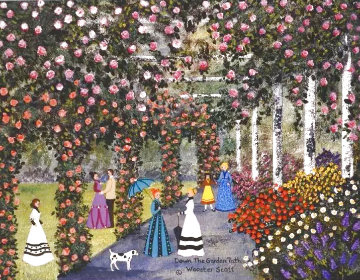 Down the Garden Path 1999 Limited Edition Print - Jane Wooster Scott Down the Garden Path 1999 Limited Edition Print - Jane Wooster Scott