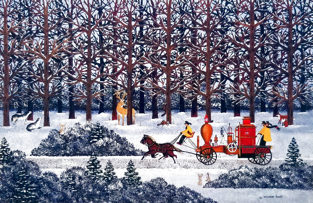Dashing Through the Snow AP - Christmas Limited Edition Print by Jane Wooster Scott