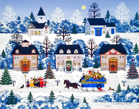 Holiday Sleigh Ride 1993 - Christmas Limited Edition Print - Jane Wooster Scott