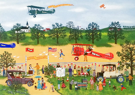 Someone Get Those Chickens Off the Runway - Sun Valley, Id Limited Edition Print - Jane Wooster Scott