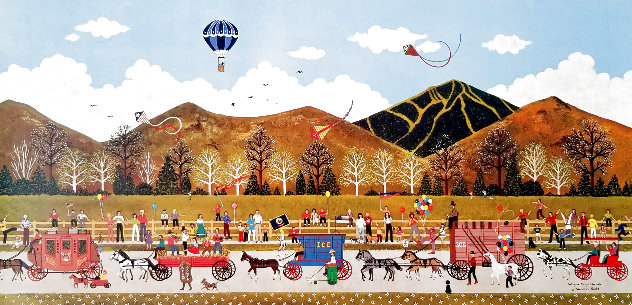 Wagon Days Parade - Sun Valley Idaho Limited Edition Print by Jane Wooster Scott