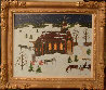 Winters Night At Church 1976 21x26 Original Painting by Jane Wooster Scott - 1