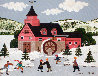 Skating on the Mill Pond 14x16 Sun Valley Original Painting by Jane Wooster Scott - 0 Skating on the Mill Pond 14x16 Sun Valley Original Painting by Jane Wooster Scott - 0