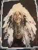 Untitled (Portrait of a Cherokee Indian Chief)  22x18 Original Painting by Bert Seabourn - 1