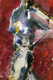 Torse Nu Incurve 29x33 Original Painting - Nicole Sebille Torse Nu Incurve 29x33 Original Painting - Nicole Sebille