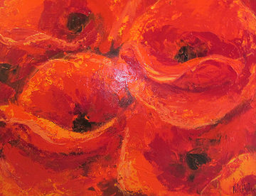 Rouge 2 48x39 Original Painting - Nicole Sebille Rouge 2 48x39 Original Painting - Nicole Sebille