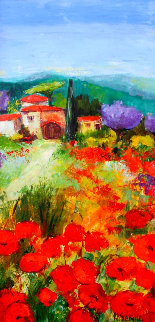 Le Mas Du Sud 2000 50x25 Original Painting - Nicole Sebille Le Mas Du Sud 2000 50x25 Original Painting - Nicole Sebille