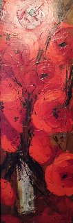 Le Vase Blanc 3 2008 62x22 Original Painting - Nicole Sebille Le Vase Blanc 3 2008 62x22 Original Painting - Nicole Sebille