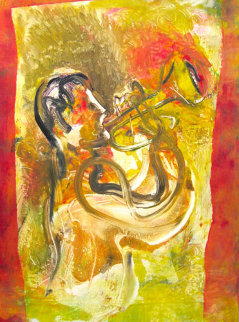 Chet Baker Monotype 2010 30x22 Works on Paper (not prints) - Arthur Secunda Chet Baker Monotype 2010 30x22 Works on Paper (not prints) - Arthur Secunda