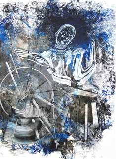 Big Sid Catlett Monoprint 2010 30x22 Works on Paper (not prints) - Arthur Secunda Big Sid Catlett Monoprint 2010 30x22 Works on Paper (not prints) - Arthur Secunda