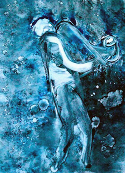 Really the Blues Monotype 2008 30x22 Works on Paper (not prints) by Arthur Secunda Really the Blues Monotype 2008 30x22 Works on Paper (not prints) by Arthur Secunda